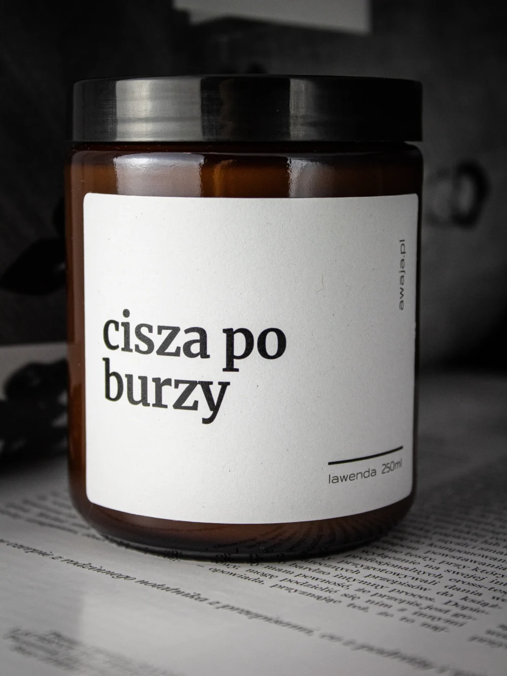 ręcznie robiona świeca sojowa