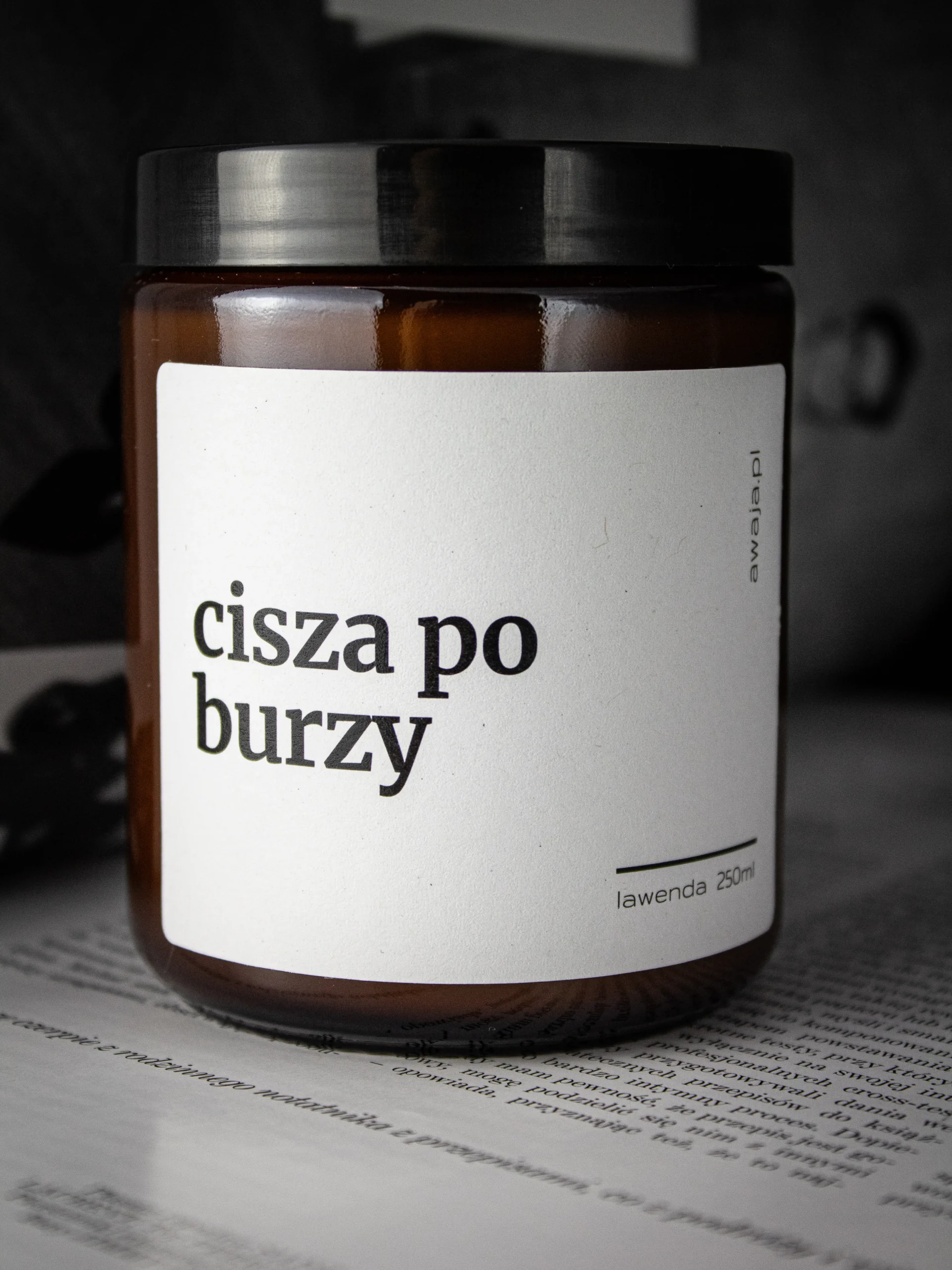 ręcznie robiona świeca sojowa