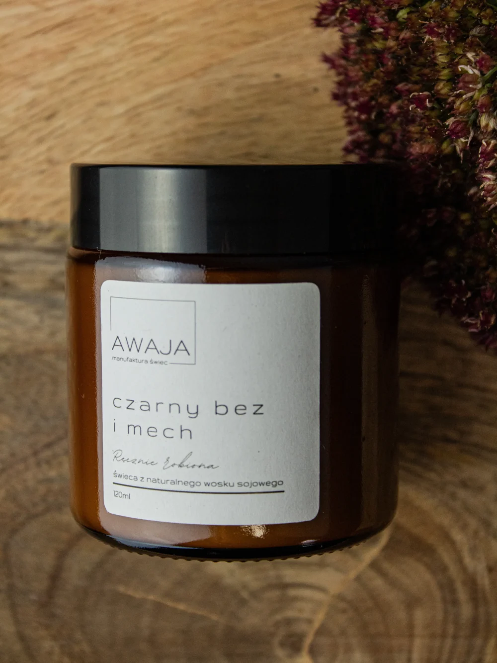 ręcznie robiona świeca sojowa