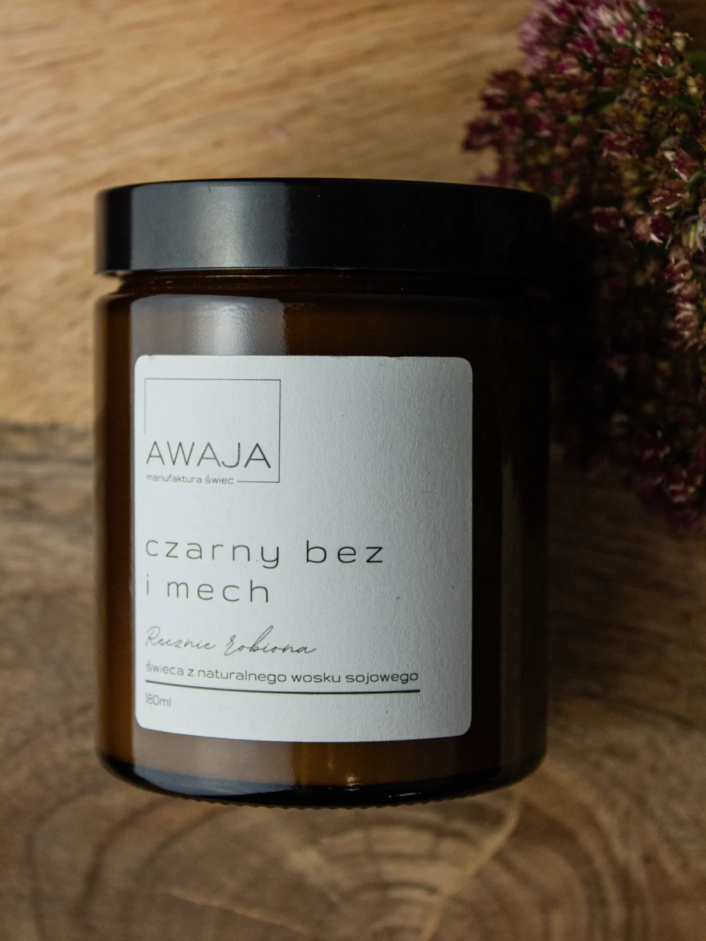 ręcznie robiona świeca sojowa