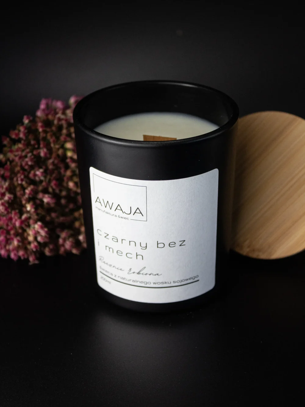 ręcznie robiona świeca sojowa