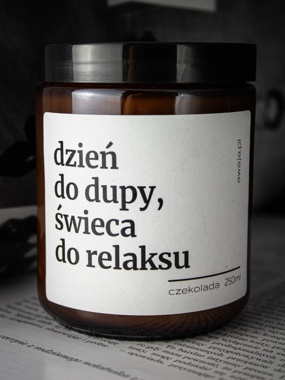 ręcznie robiona świeca sojowa