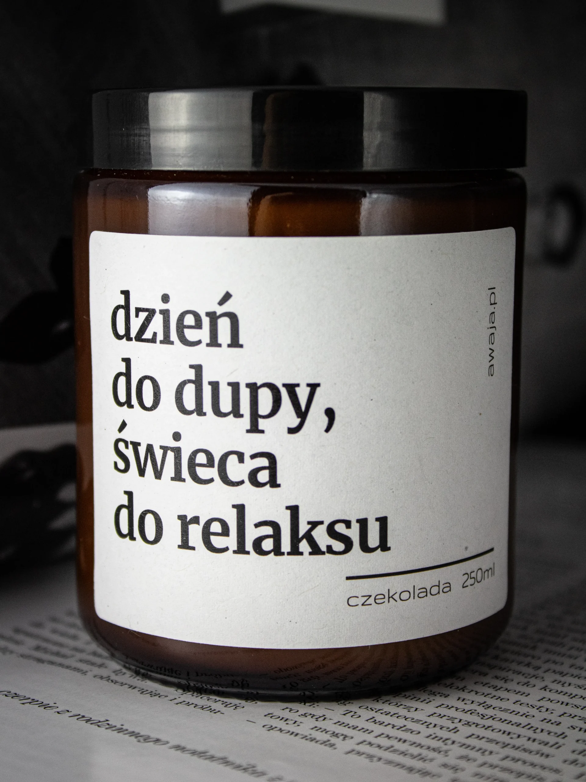 ręcznie robiona świeca sojowa