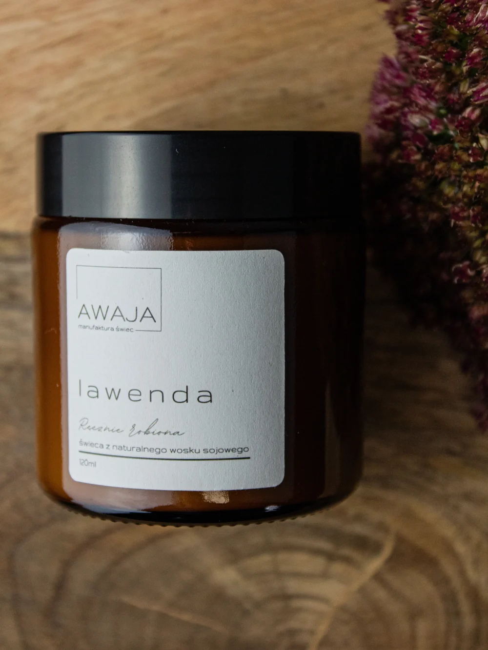 ręcznie robiona świeca sojowa