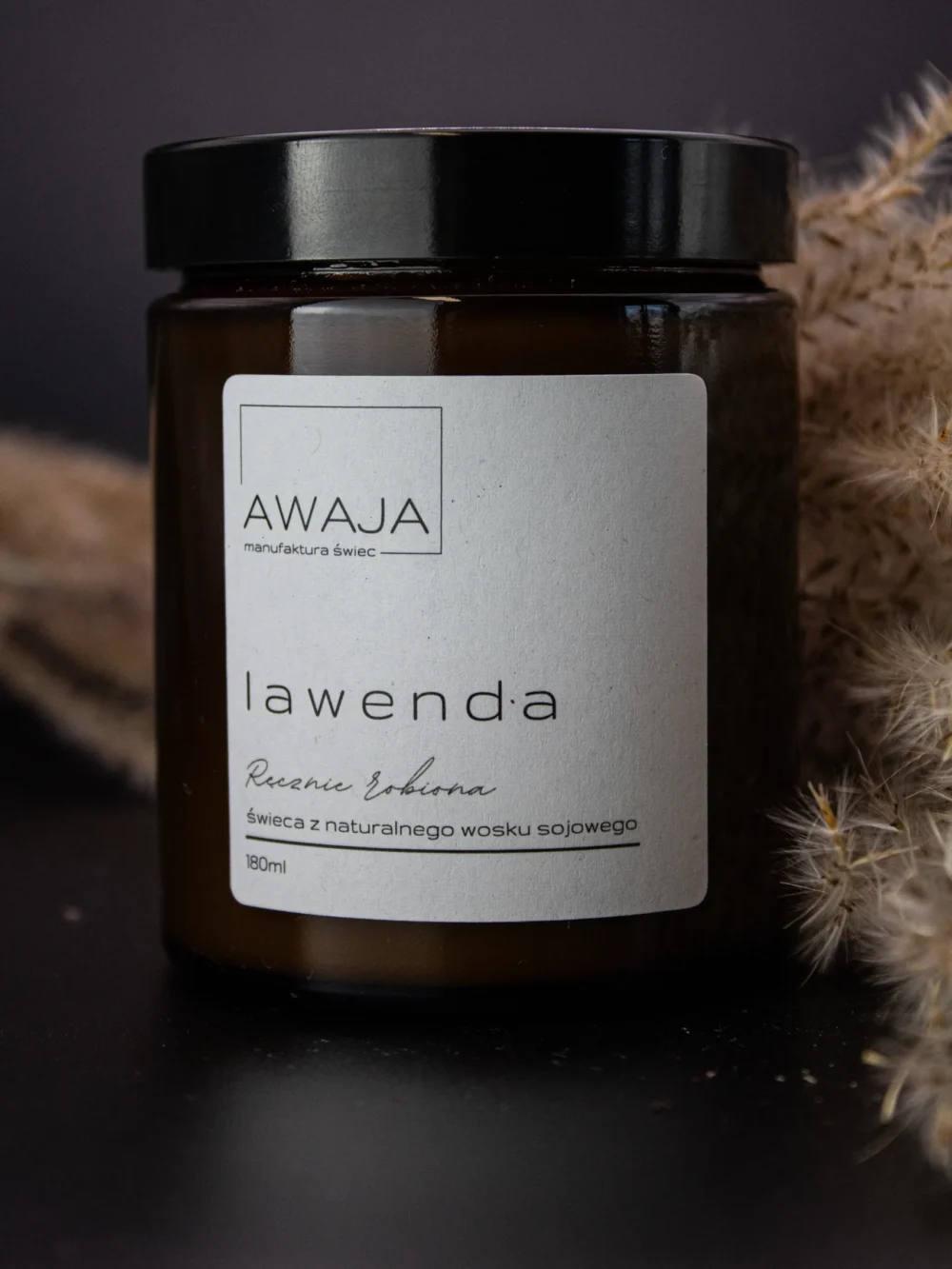 ręcznie robiona świeca sojowa