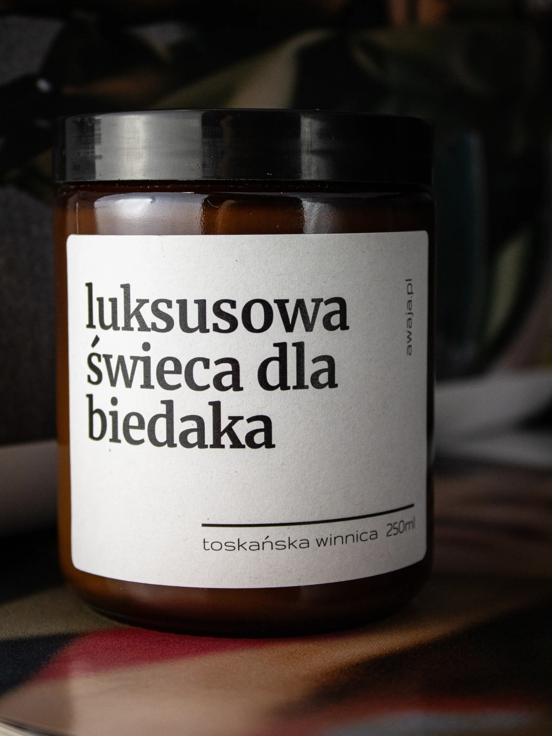 ręcznie robiona świeca sojowa