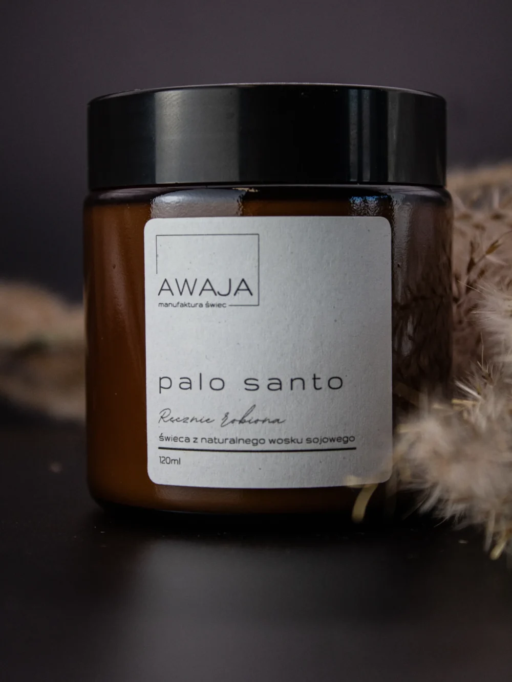 ręcznie robiona świeca sojowa