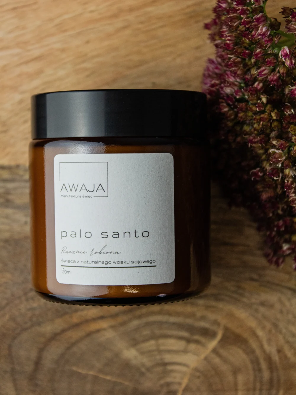 ręcznie robiona świeca sojowa