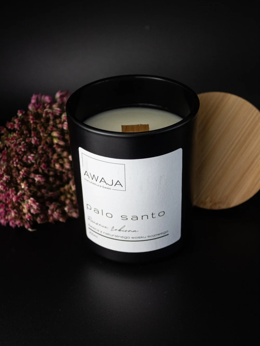 ręcznie robiona świeca sojowa