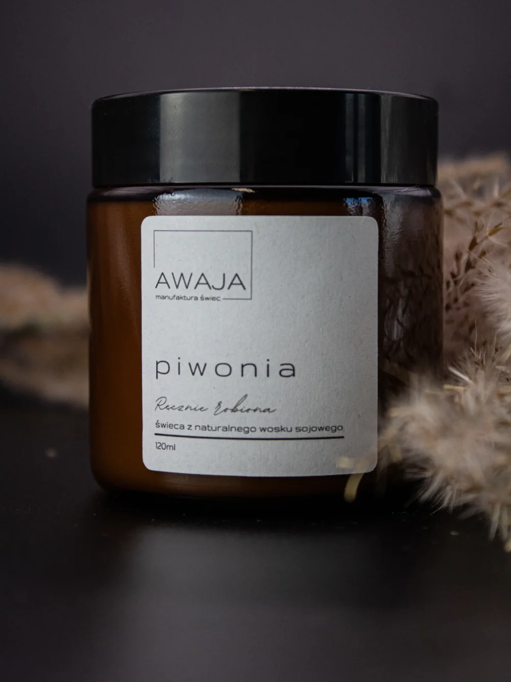 ręcznie robiona świeca sojowa