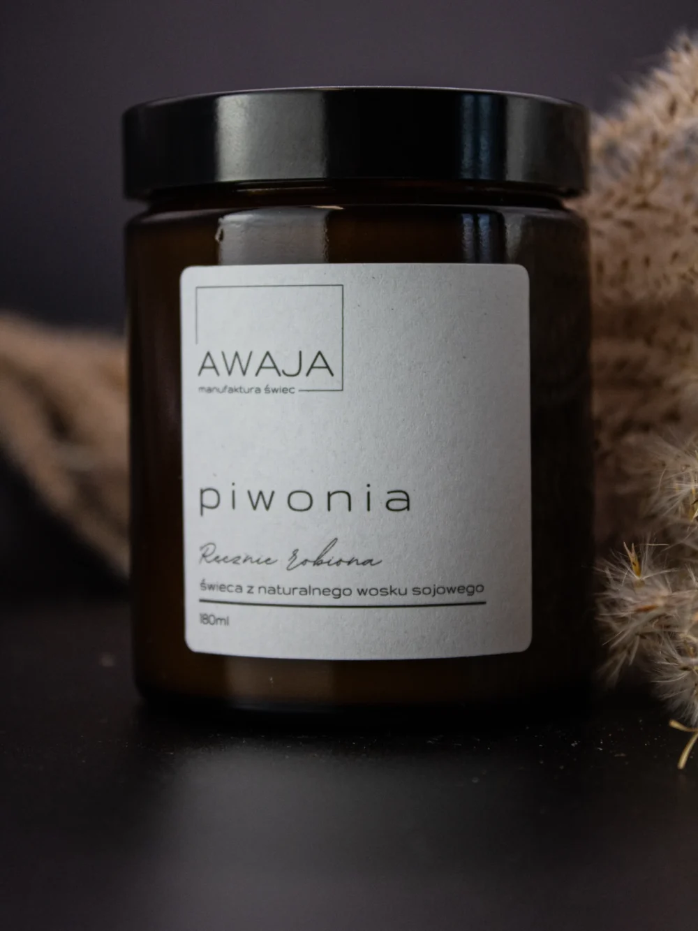 ręcznie robiona świeca sojowa