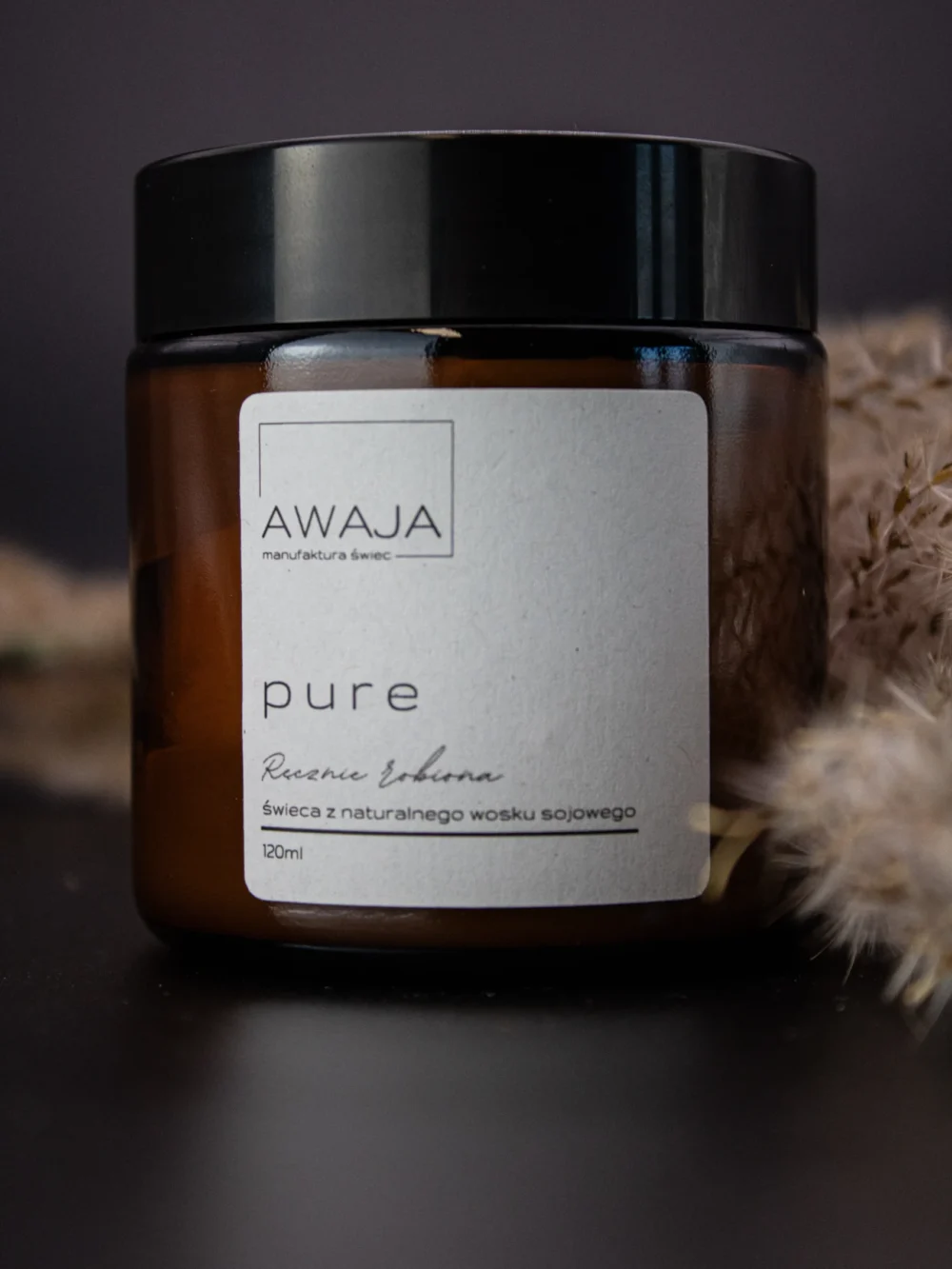 ręcznie robiona świeca sojowa