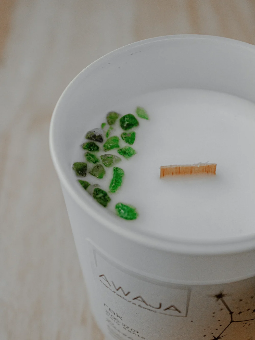 ręcznie robiona świeca sojowa