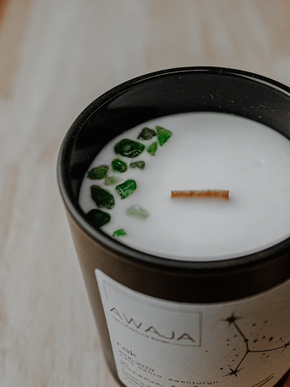 ręcznie robiona świeca sojowa