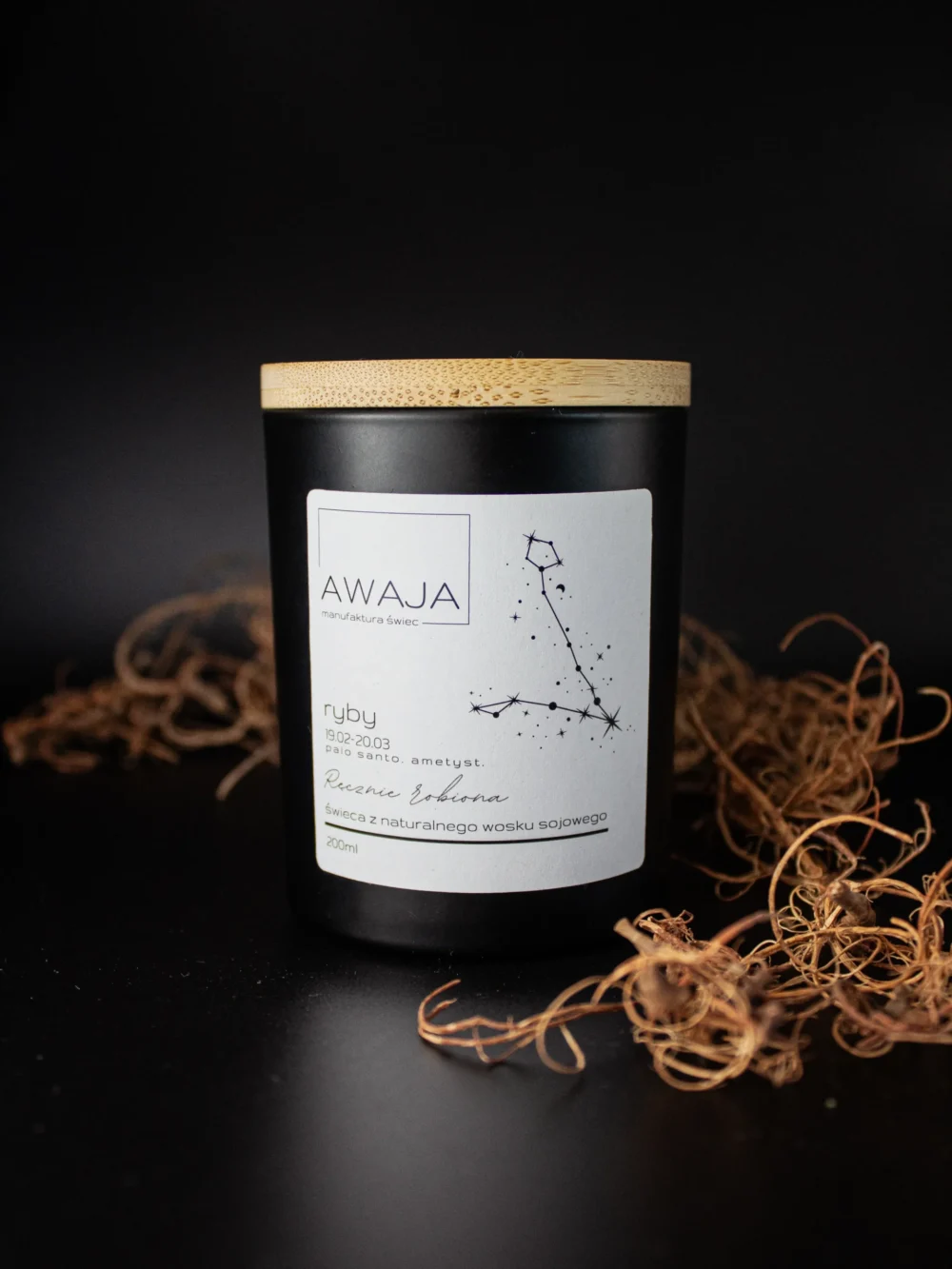 ręcznie robiona świeca sojowa