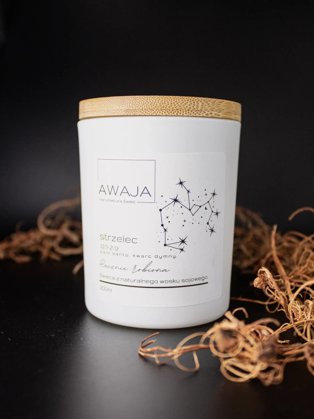 ręcznie robiona świeca sojowa