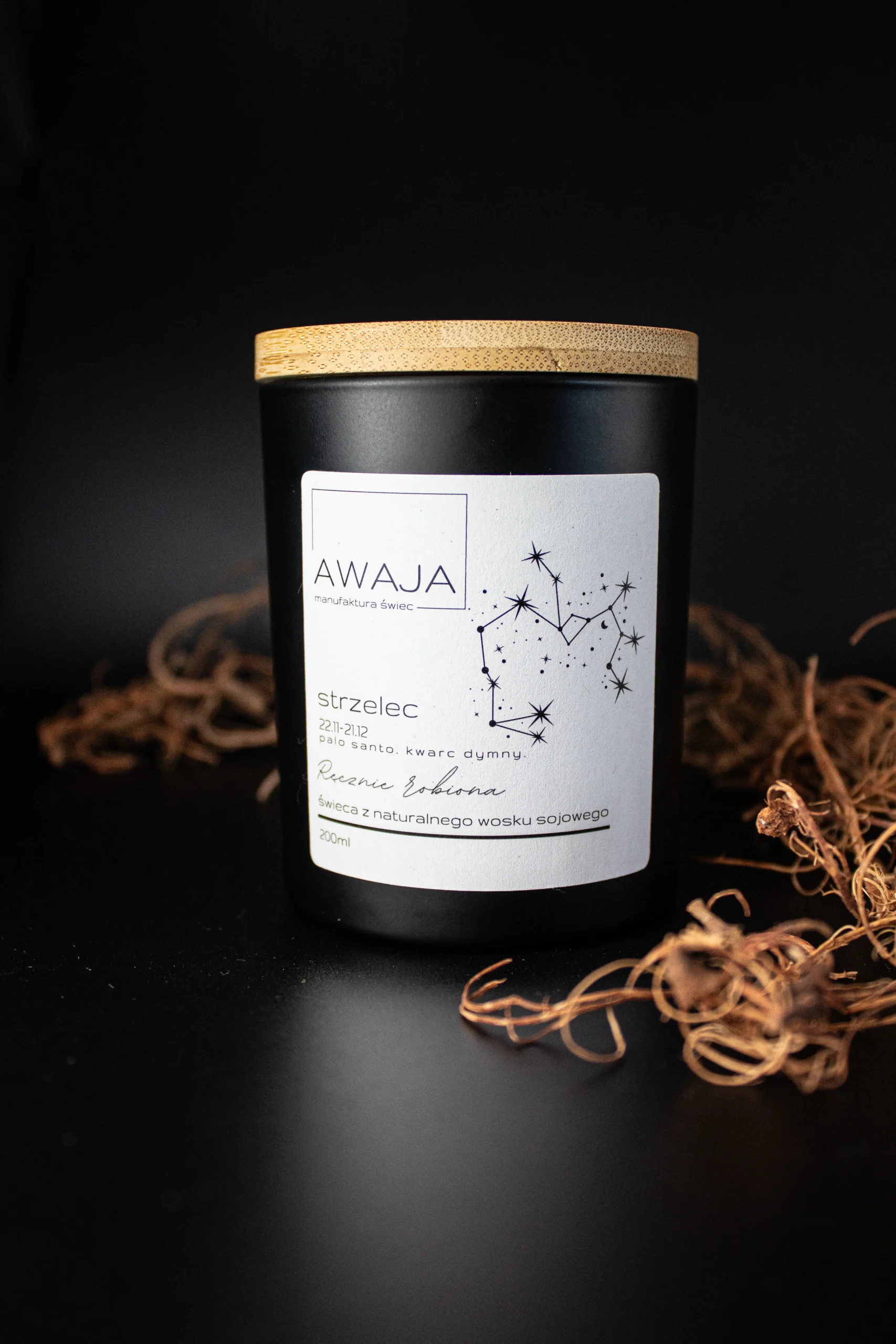 ręcznie robiona świeca sojowa