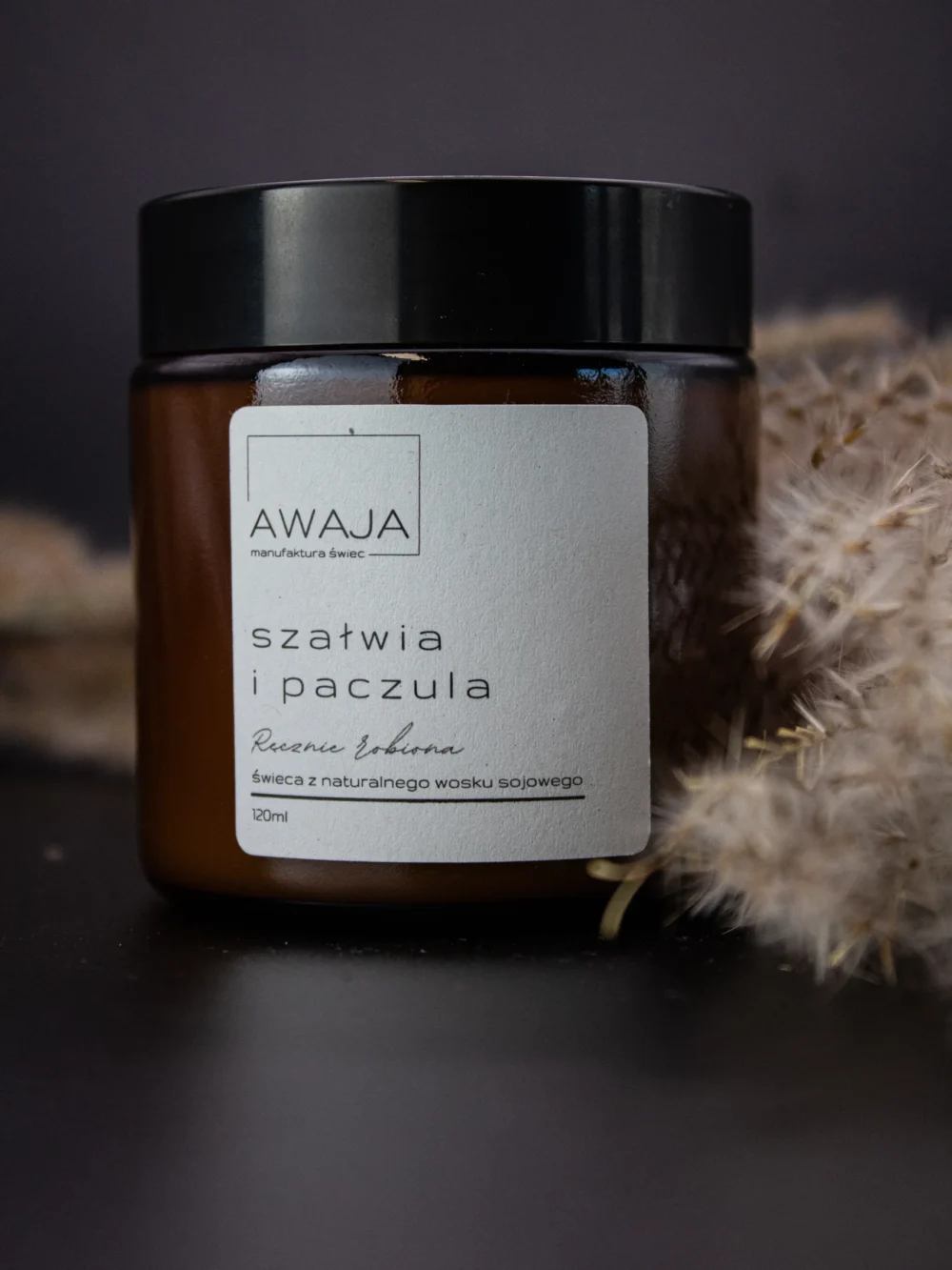 ręcznie robiona świeca sojowa