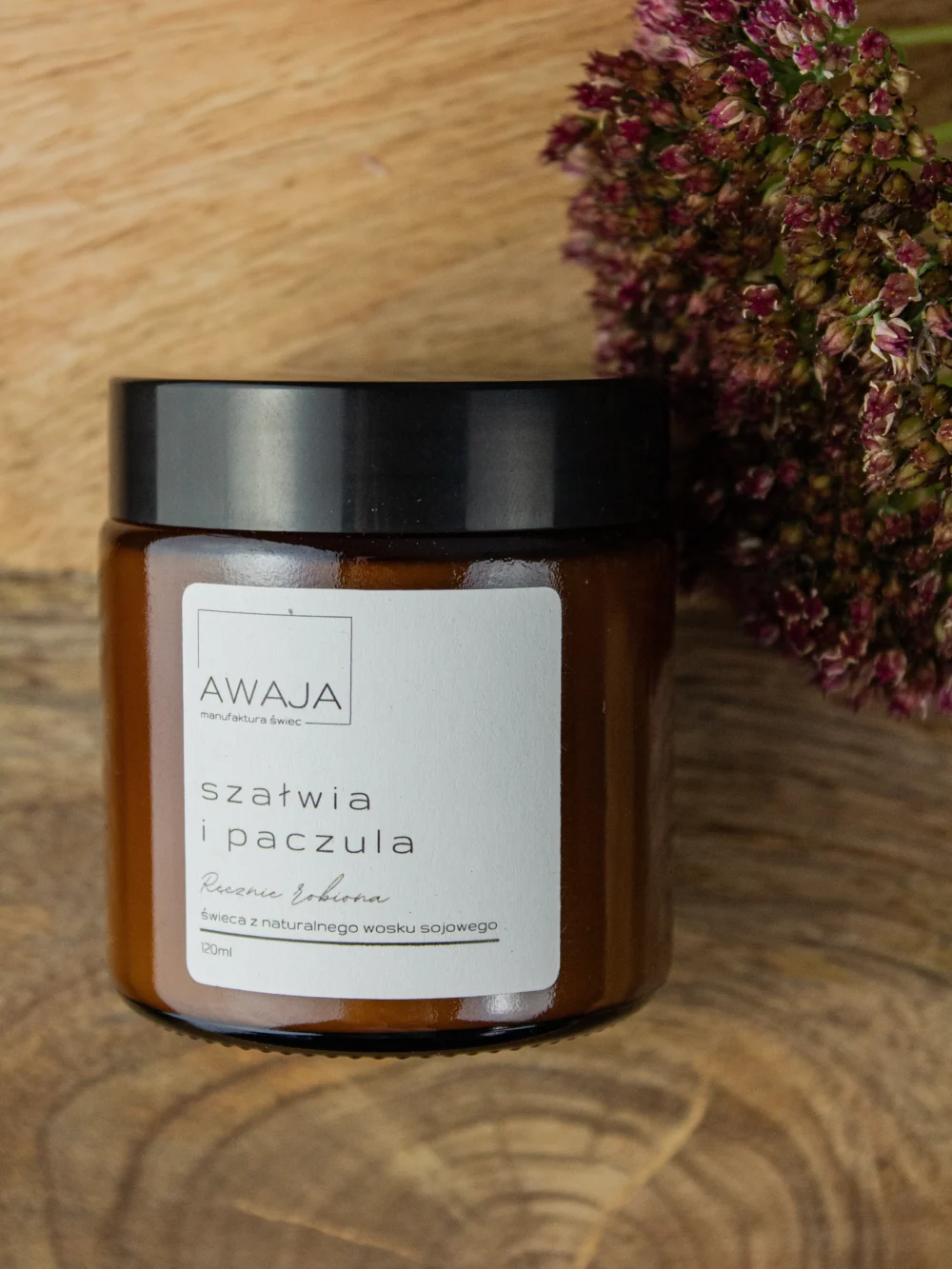 ręcznie robiona świeca sojowa
