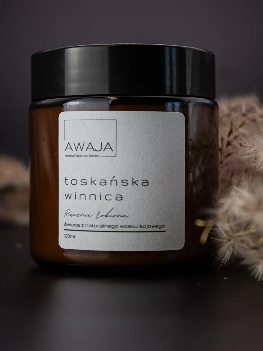 ręcznie robiona świeca sojowa