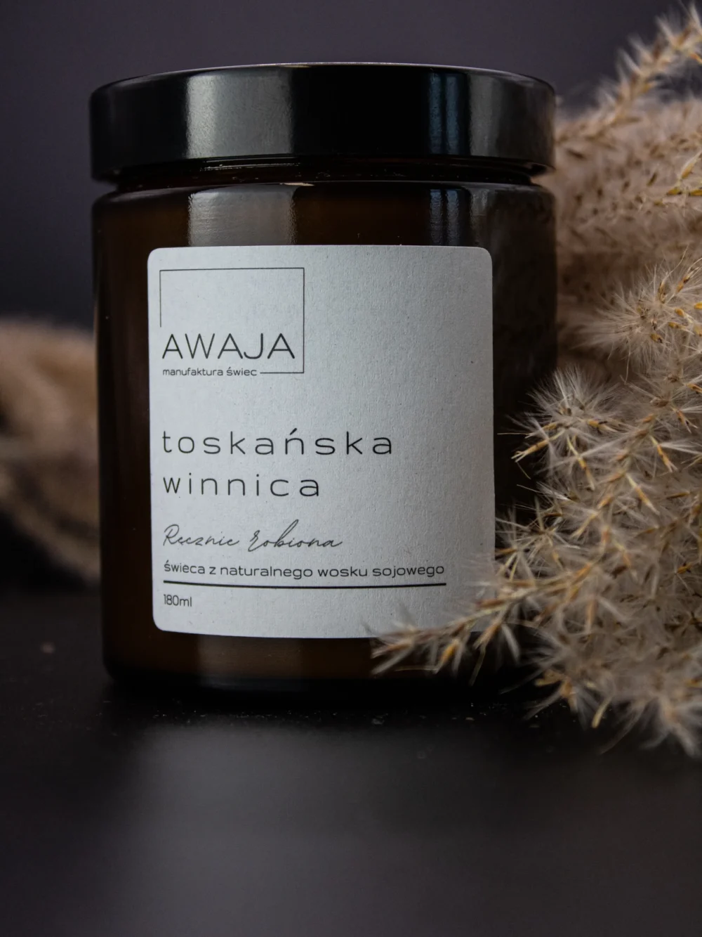 ręcznie robiona świeca sojowa