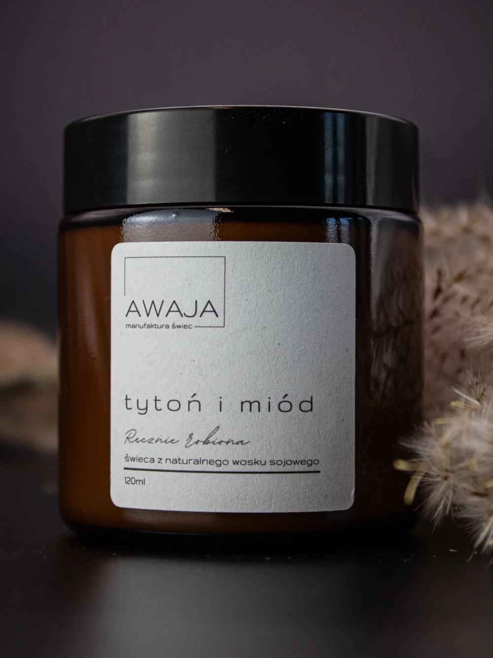 ręcznie robiona świeca sojowa