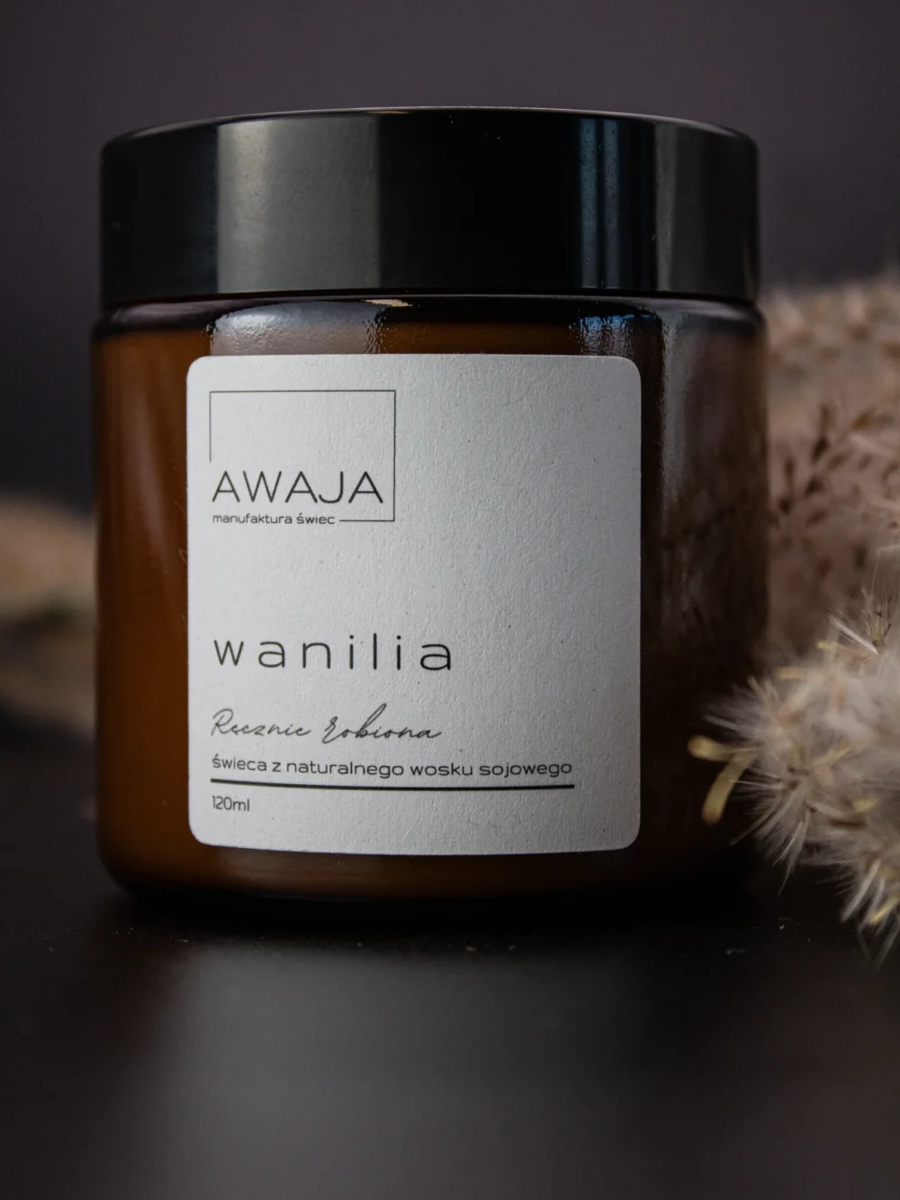 ręcznie robiona świeca sojowa