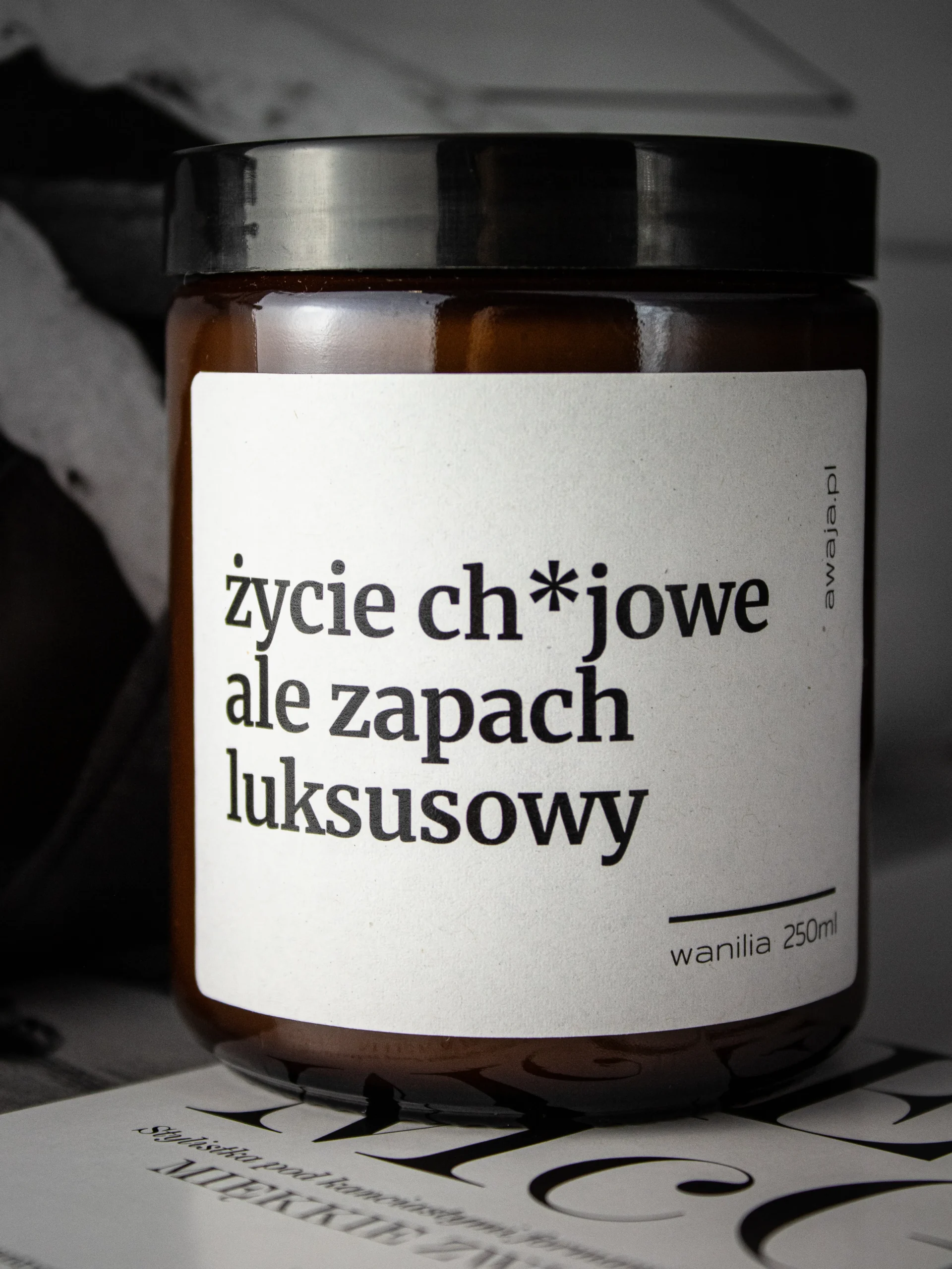 ręcznie robiona świeca sojowa