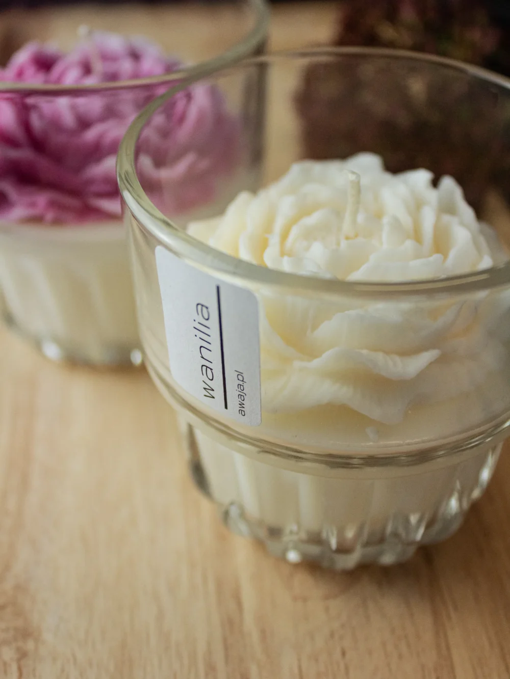 ręcznie robiona świeca sojowa