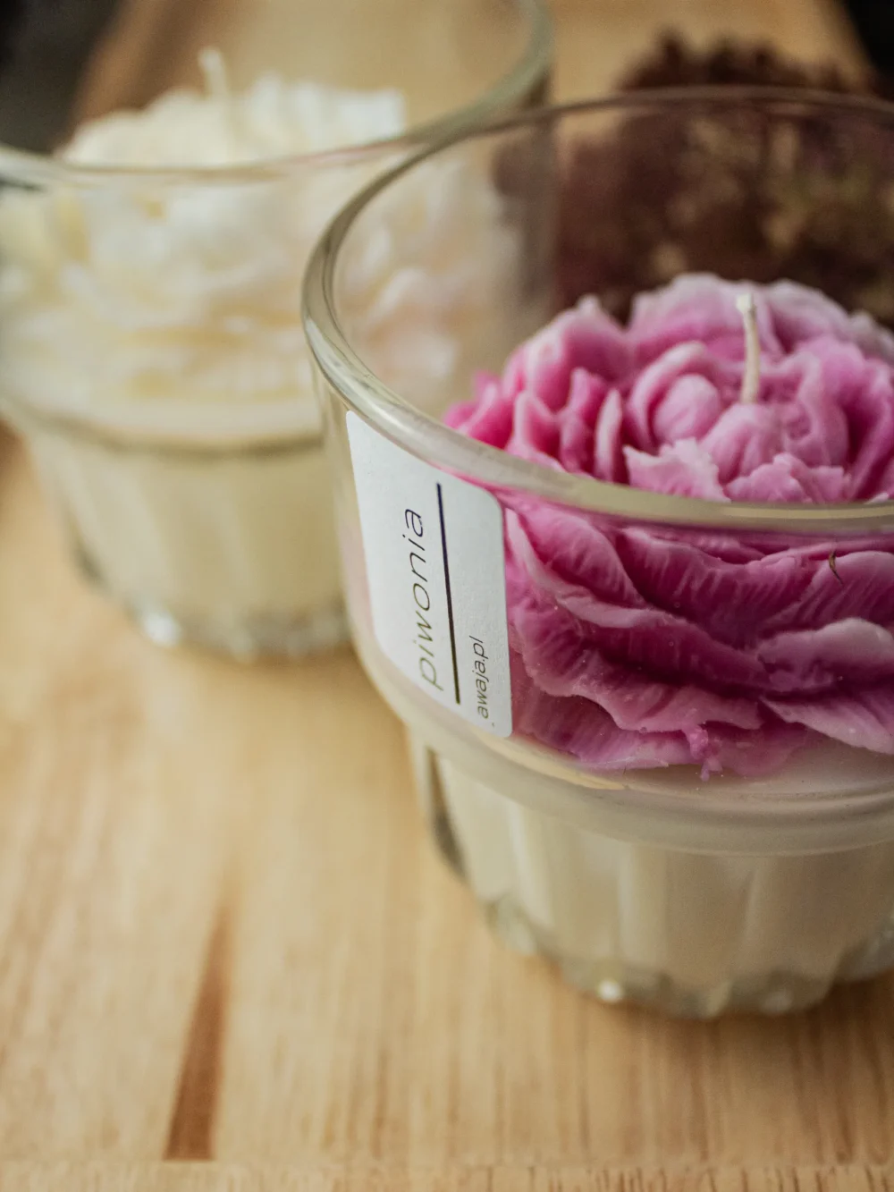 ręcznie robiona świeca sojowa