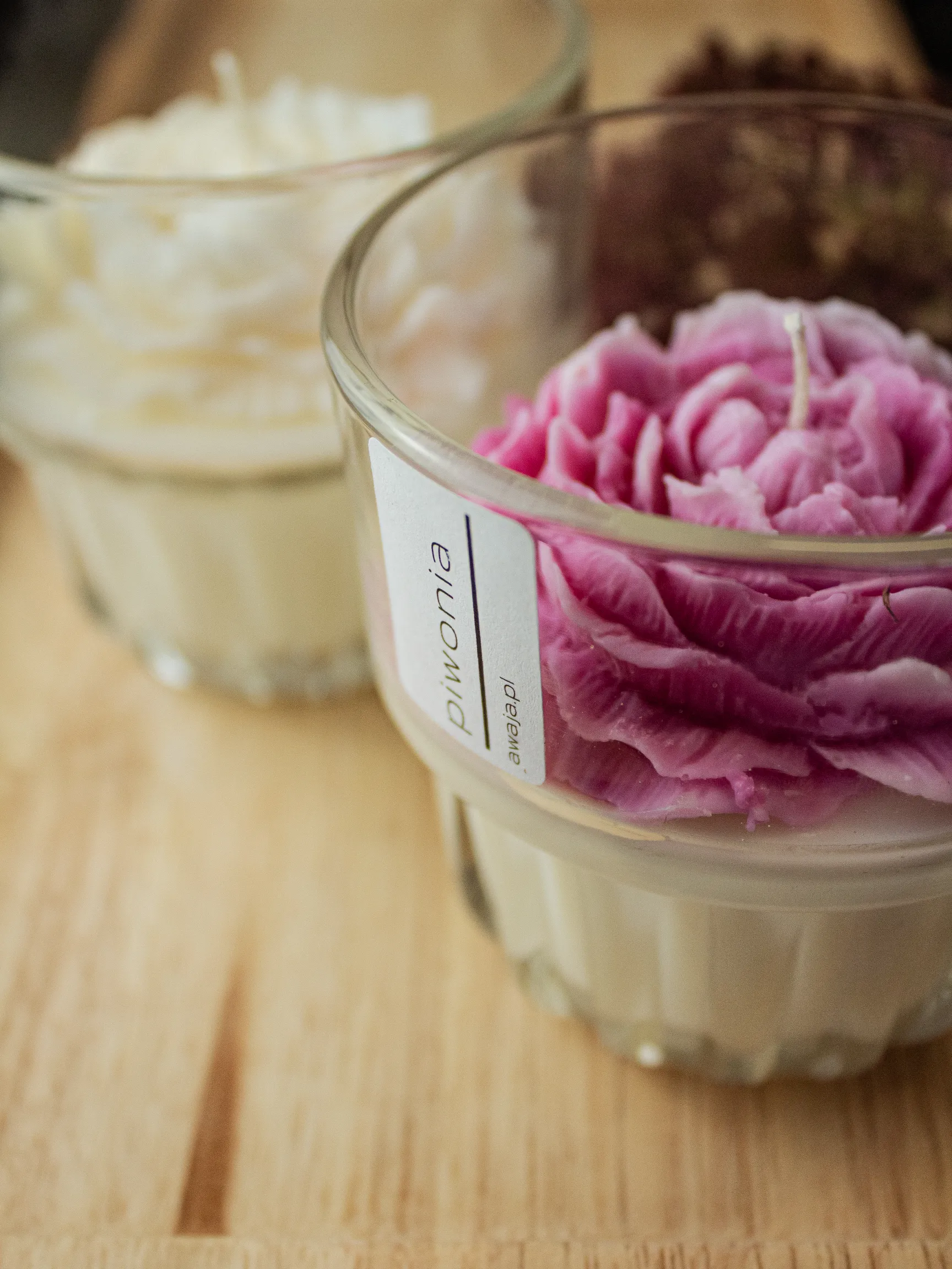 ręcznie robiona świeca sojowa