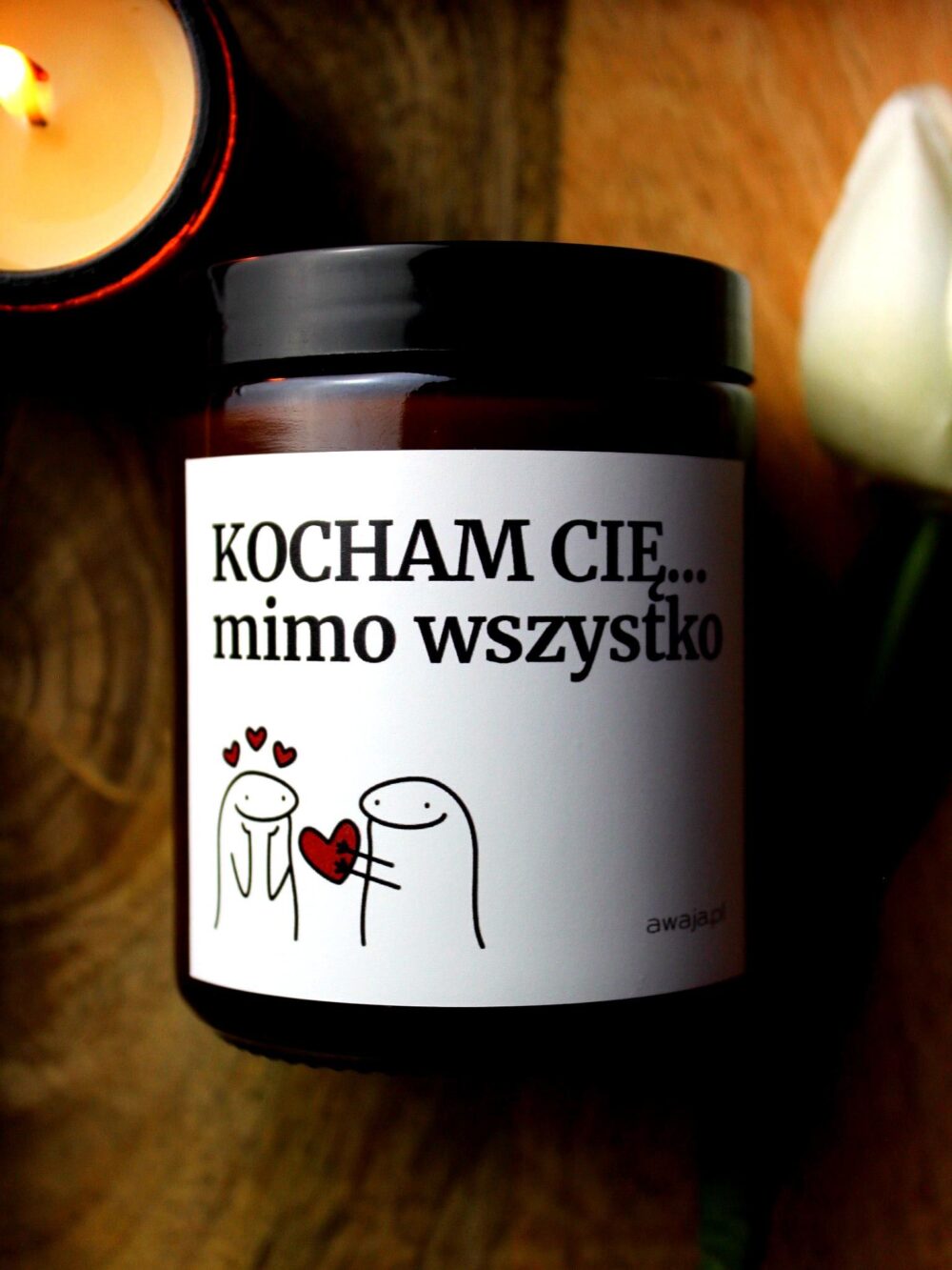 ręcznie robiona świeca sojowa