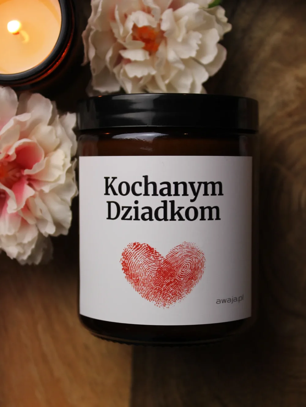 ręcznie robiona świeca sojowa