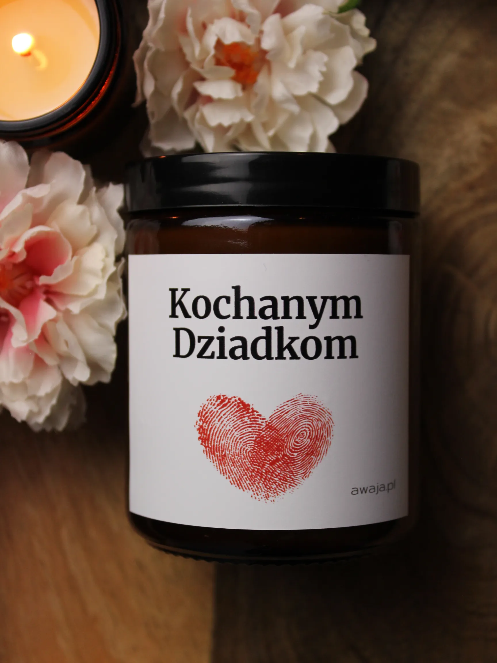 ręcznie robiona świeca sojowa