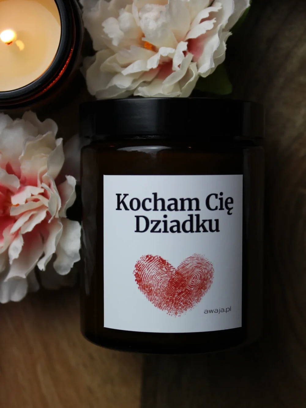 ręcznie robiona świeca sojowa