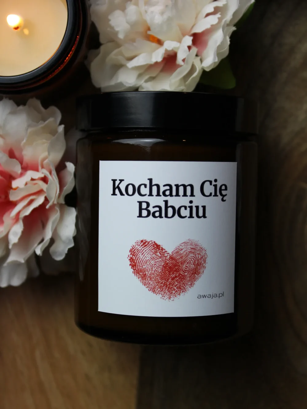 ręcznie robiona świeca sojowa