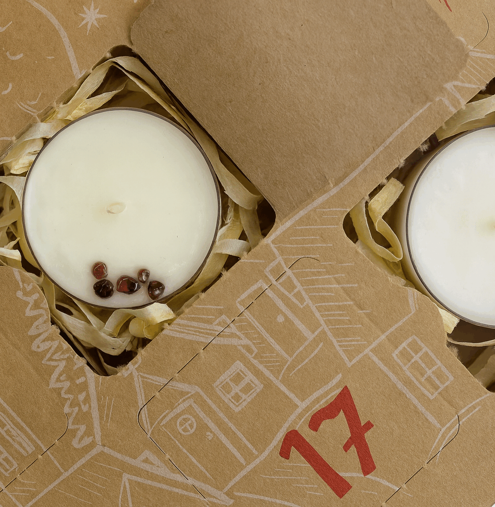 ręcznie robione świece sojowe kalendarz adwentowy