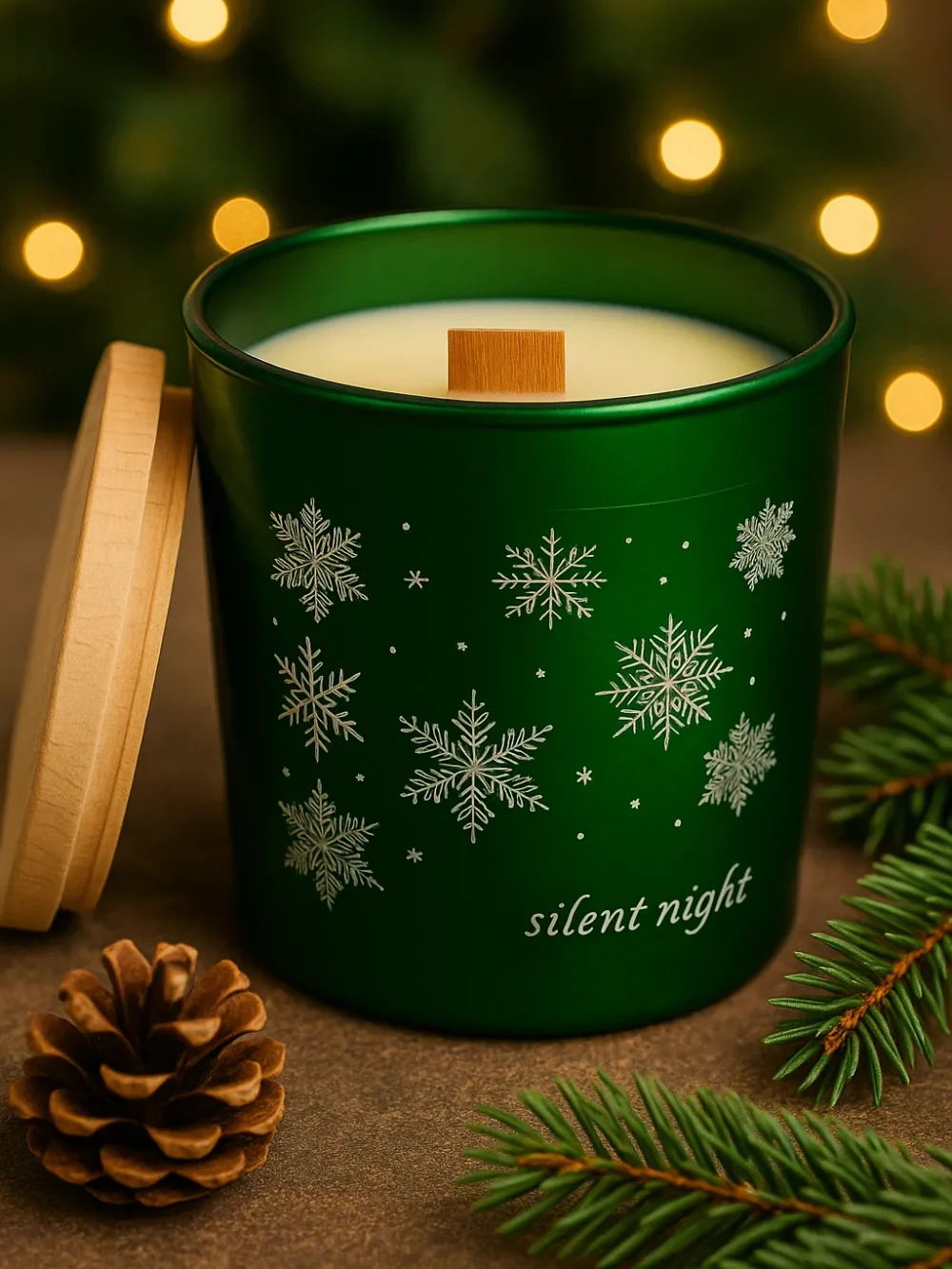 ręcznie robiona świeca sojowa, świeca zapachowa na święta, boże narodzenie