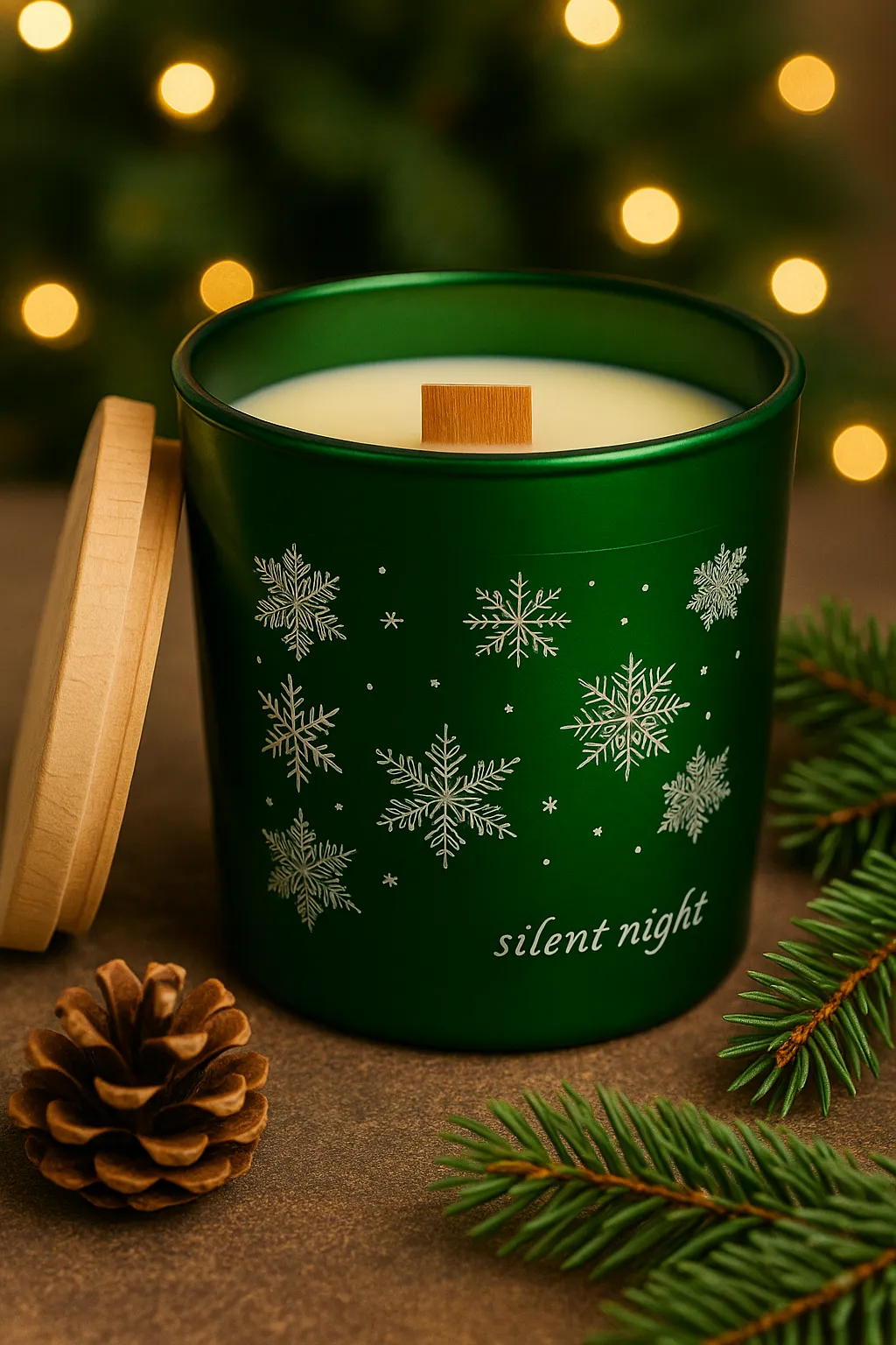 ręcznie robiona świeca sojowa, świeca zapachowa na święta, boże narodzenie