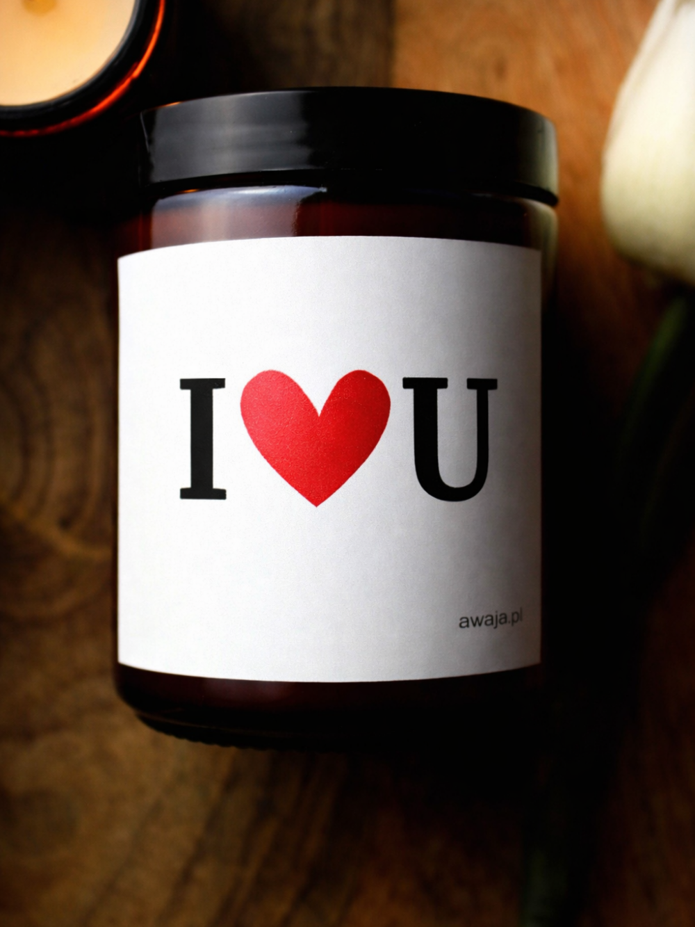 ręcznie robiona świeca sojowa, walentynki