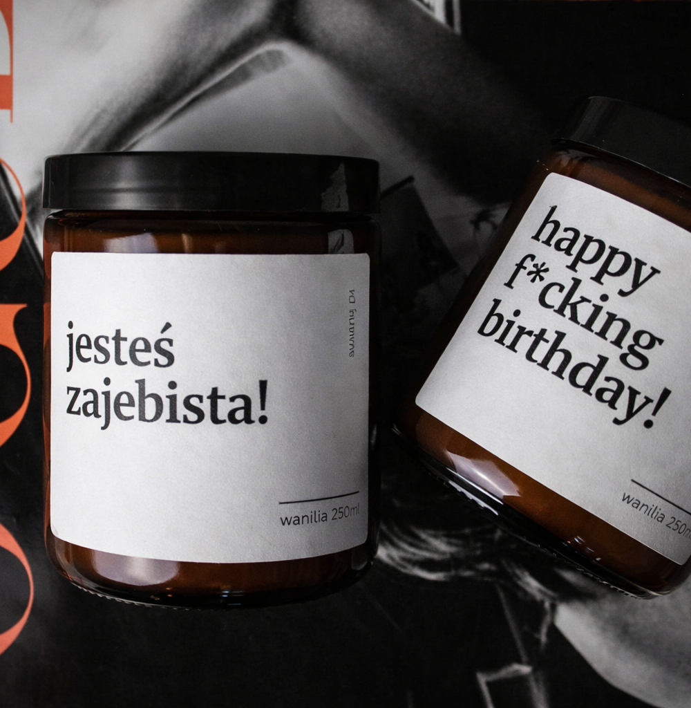 ręcznie robiona świeca sojowa, urodziny